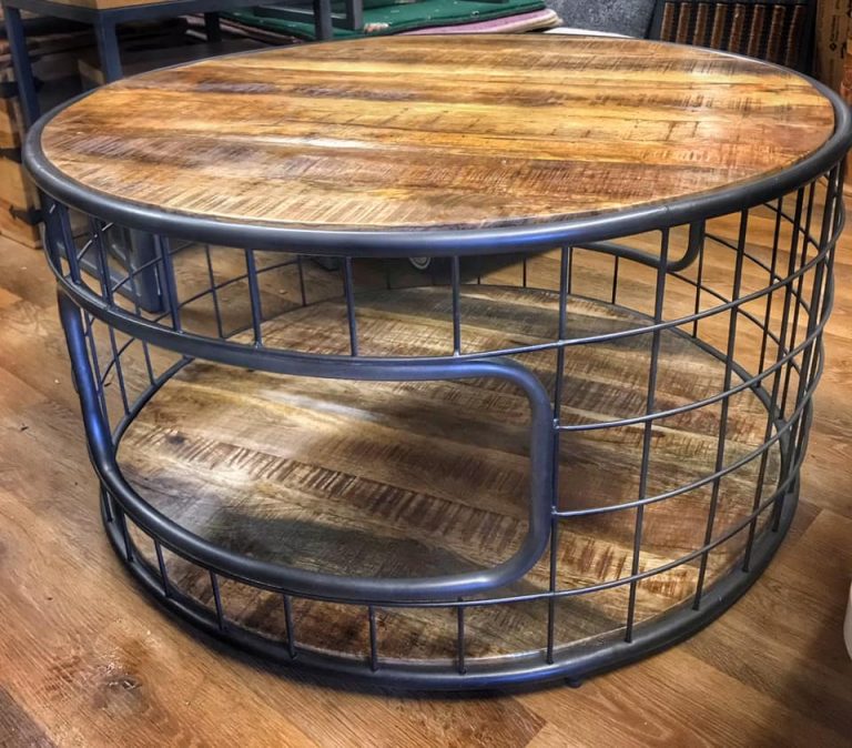 Romney Marsh Carpets Kent Metal Framed Wooden Table 2